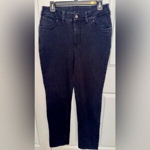 Zenim dark wash w/blue accents, straight leg, sz 12, EUC